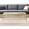Homeroots 54" Clear And Gold Glass And Steel Coffee Table With Shelf 521979 - alternate 1