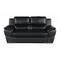 Homeroots 69in Black And Silver Faux Leather Love Seat 329476 - alternate 1