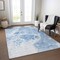 Homeroots 9' X 12' Sky Blue And Denim Blue Nautical Washable Indoor Outdoor Area Rug 581501 - alternate 4