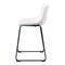 Homeroots Set of Two 24" Ivory And Black Shearling And Steel Counter Height Bar Chairs 555749 - alternate 7