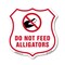 Signmission Alligator Warning Shield Sign Do Not Fee, 12 Inch X 12 Inch, Plastic Sign SHI-P-12-355 - alternate 1