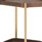 Homeroots 27in Walnut And Brass Wood and Steel Rolling Bar Cart 668799 - alternate 7