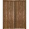 Sartodoors Sliding Closet Bypass Doors, Planum 0010 Walnut, Sturdy Rails Moldings Trims Hardware Set, Wood Sol PLANUM0010DBD-WLN-3696 - alternate 4
