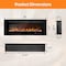 Edendirect 60 in. Smart Electric Fireplace Insert in Black with Remote, Low Noise, 750W/1500W Heating Mode ZR-EF60R - alternate 4