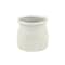 Homeroots White Ceramic 25 Ounce Striped Round Distressed Pot Planter 487413 - alternate 1
