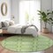 Homeroots 8' Green And Ivory Round Geometric Washable Indoor Outdoor Area Rug 610807 - alternate 8