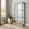 Homeroots Gray Cornice Molding Double Door Curio Cabinet 401666 - alternate 7