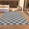 Homeroots 9' X 12' Charcoal And Ivory Polka Dot Washable Indoor Outdoor Area Rug 614891 - alternate 6