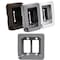 Intermatic Low-Profile Plastic In-Use Weatherproof Cover, Double-Gang, Vrt, Gray WP6200G - alternate 2