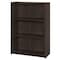 Homeroots 36" Espresso Wood Adjustable Three Tier Bookcase 355729 - alternate 1