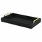 Homeroots 16in Black Wood And Linen Serving Tray With Handles 401792 - alternate 8