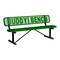 Leisure Craft 6' Personalized Standard Buddy Bench Bench With Back, Expanded Metal, Portable, Green PB6WBP-GREEN - alternate 1