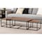 Homeroots Set of Three 47" Natural And Black Solid Wood And Iron Coffee Table, 3PK 379808 - alternate 4