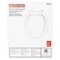 Prosource Toilet Seat, Round, Plastic, White, Plastic Hinge KJ-883A1-WH - alternate 3