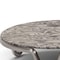 Homeroots 55" Gray and Silver Wood and Stainless Steel Round Coffee Table 714604 - alternate 4