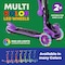 Lifemaster Kids 3-Wheel Scooter with Foldable Seat, LED Wheels, Adjustable Handlebar, Indoor/Outdoor Purple LIFMS47 - alternate 5