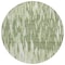 Homeroots 8' Green And Ivory Round Abstract Washable Indoor Outdoor Area Rug 612655 - alternate 7