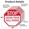 Signmission Stop Using Your Cell Phone, 10 inch X 10 inch, Aluminum Metal Signs, 5PK OC-A-5Pack-10-78 - alternate 4