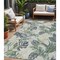 Homeroots 5' X 8' Artichoke Green Lavender And Ivory Botanical Leaves Washable Indoor Outdoor Area Rug 618383 - alternate 1