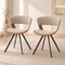 Leisuremod Nymia Modern Leather or Velvet Dining Chair with Splayed Iron Legs, 2PK NCWN-22LBR2 - alternate 4