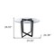 Homeroots 24" Clear And Black Rounded Glass And Metal Trestle Base Dining Table 400749 - alternate 3