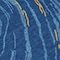 Homeroots 8' Navy Blue Gold And Copper Round Abstract Washable Indoor Outdoor Area Rug 600242 - alternate 5