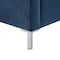 Homeroots Navy Blue Solid Wood King Upholstered Velvet Bed with Nailhead Trim 544791 - alternate 6