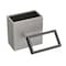 Gatco Modern Rectangular 3 Gal. Wastebasket, Satin Nickel/Matte Black Lid 1917MX - alternate 3