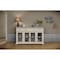 Homeroots 74" Ivory Solid and Manufactured Wood Distressed Credenza 527085 - alternate 3
