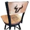 Holland Bar Stool Co 36" Blk Wrinkle South Florida Swivel Bar Stool, Laser Engraved Back L03836BWMedMplASouFlaMedMpl - alternate 1