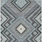 Homeroots 8' X 10' Pewter Charcoal And Sky Blue Tribal Washable Indoor Outdoor Area Rug 598151 - alternate 5