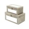 Homeroots Set of Two Gray And White Wood And Mirrored Glass Box With Lid, 2PK 489338 - alternate 4