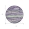 Homeroots 8' Purple And Lavender Round Abstract Washable Indoor Outdoor Area Rug 612547 - alternate 6