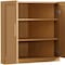 Homeroots Set Of Four Brown Wood Corner Accent Cabinet With Two Doors 712121 - alternate 5