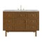 James Martin Vanities Laurent 48" Single Vanity, Honey Oak w/ 3 CM Victorian Silver Silestone Top 545-V48-HNO-3VSL - alternate 1