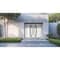 Vdomdoors Aluminum Double Doors Deux 6500 White Enamel Frosted Glass 2 Sidelights Entry Modern Painted 100x96 DEUX6500DEXD-BEM-W14+72+14xH96-RH-I - alternate 3