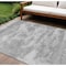 Homeroots 8' X 10' Silver And Gray Abstract Washable Indoor Outdoor Area Rug 610447 - alternate 1