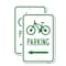 Signmission Bicycle Parking With Left Arrow, 18'' X 24'' 2 Signs, Heavy Gauge Aluminum, 2PK A-1824-2PACK-25289 - alternate 1