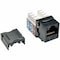 Eaton Tripp Lite Series Cat6/Cat5e 110 Style Punch Down Keystone Jack - Black, 10-Pack, TAA N238-010-BK - alternate 1