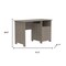 Homeroots 47" Light Gray and Brown Wood Computer Desk With Three Drawers 403799 - alternate 5