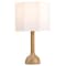 Jonathan Y Lisbet 21" Mid-Century Modern Tubular Gourd Resin LED Table Lamp w/Octagonal Shade, Light Brown Wood JYL1160C - alternate 1