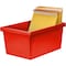 Storex Medium Classroom Storage Bin, Red 61483U06C - alternate 4