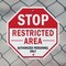 Signmission Stop Restricted Area Authorized Per, 6 Inch X 6 Inch, Plastic Sign OC-P-6-273 - alternate 3
