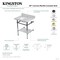 Kingston Brass 30-Inch Carrara Marble Console Sink with Brass Legs and Shelf, 8-Inch, 3-Hole KVPB30MBB7 - alternate 3