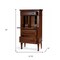 Homeroots 28" Brown Rubberwood Solid Manufactured Wood Secretary Desk With Three Drawers 389426 - alternate 7