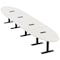 Skutchi Designs 18ft Conference Table With Power Unit | 16 Person Modular Oval Meeting Table | Harmony Series HAR-OVL-48X216-T.BK-WA7976-EBLK - alternate 1