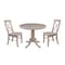 Whitewood Industries Rectangular Extension Dining Table W/ 6 Chairs, 36 in W, 29.9 in L, 48 in H, Parawood, 7 K79-36RXT-C2-6 - alternate 3