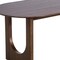 Homeroots 67" Walnut Solid Wood Double Pedestal Base Oval Dining Table 712225 - alternate 4