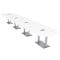 Skutchi Designs Racetrack Conference Table With Power, 48 in W, 240 in L, White HAR-RAC-48X240-DOU-W960-ESIL - alternate 1
