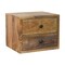 Homeroots 12" Brown Solid Wood Two Drawer Floating Nightstand 712847 - alternate 7